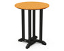 POLYWOOD® Contempo 24" Round Dining Table in Black / Tangerine