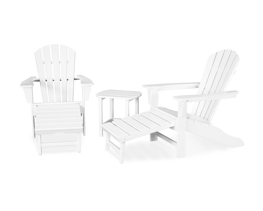 POLYWOOD Palm Coast Ultimate Adirondack 3-Piece Set in White