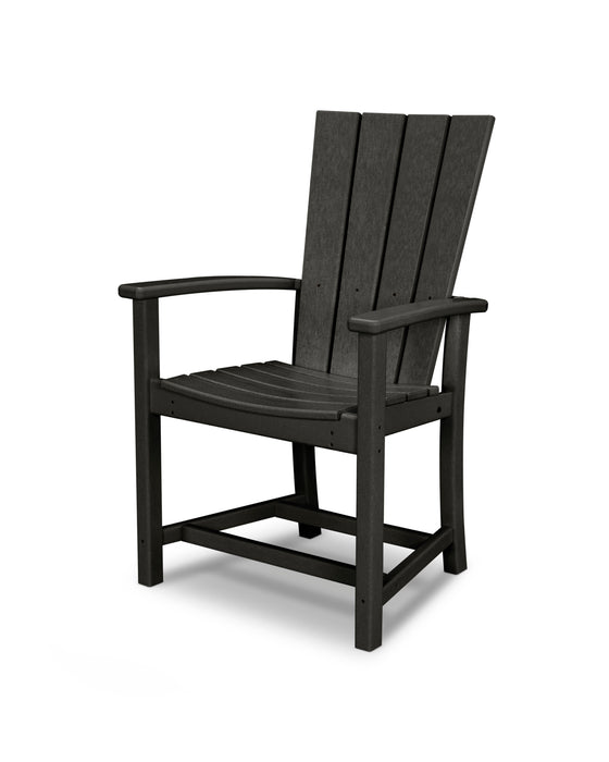 POLYWOOD Quattro Adirondack Dining Chair in Black
