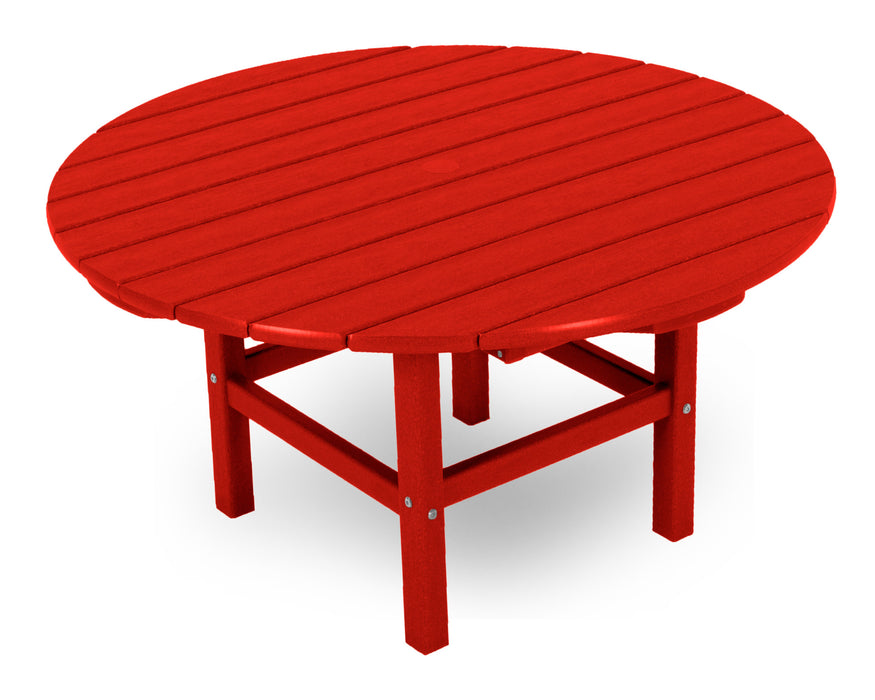 POLYWOOD Round 38" Conversation Table in Sunset Red
