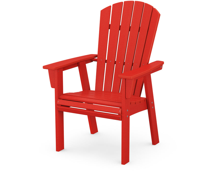 POLYWOOD Nautical Curveback Adirondack Dining Chair in Sunset Red