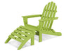 POLYWOOD Classic Adirondack 2-Piece Set in Lime