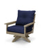 POLYWOOD Vineyard Deep Seating Swivel Chair in Vintage Sahara with Weathered Tweed fabric