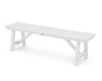 POLYWOOD Rustic Farmhouse 60" Backless Bench in White