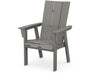 POLYWOOD Modern Curveback Adirondack Dining Chair in Slate Grey