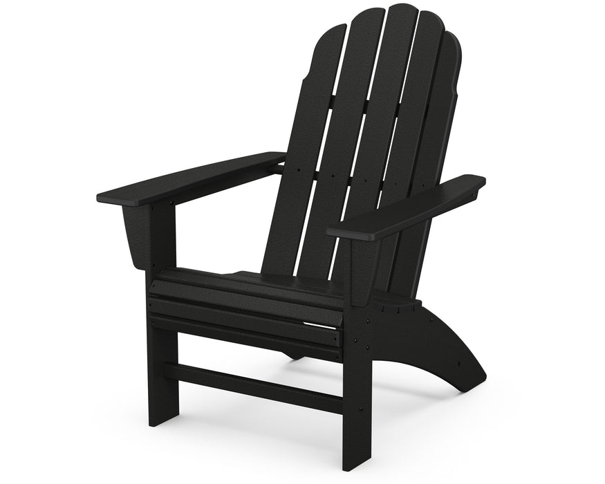 POLYWOOD Vineyard Curveback Adirondack Chair in Black