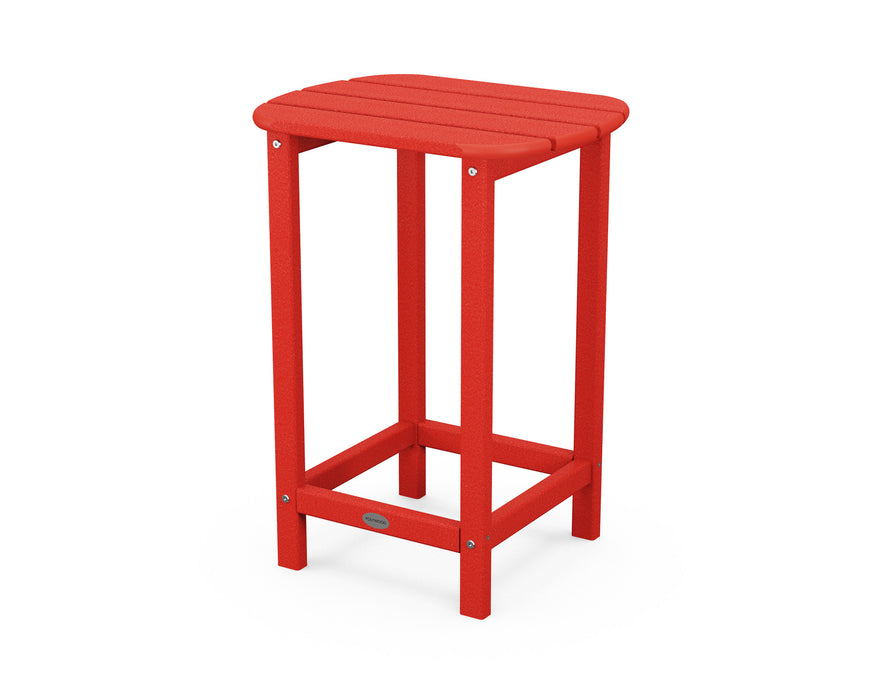 POLYWOOD South Beach 26" Counter Side Table in Sunset Red