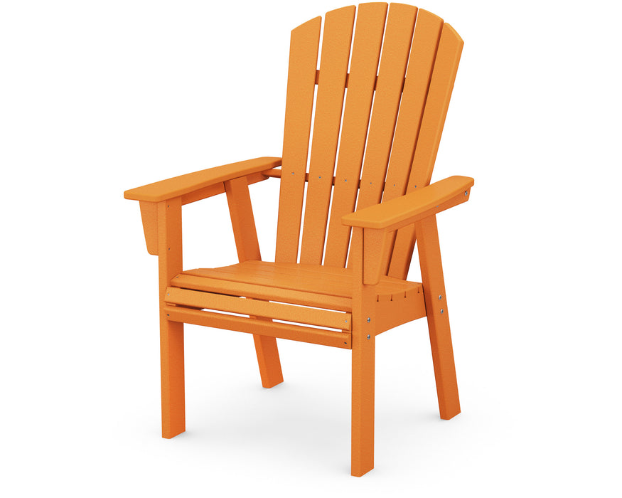 POLYWOOD Nautical Curveback Adirondack Dining Chair in Tangerine