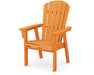 POLYWOOD Nautical Curveback Adirondack Dining Chair in Tangerine