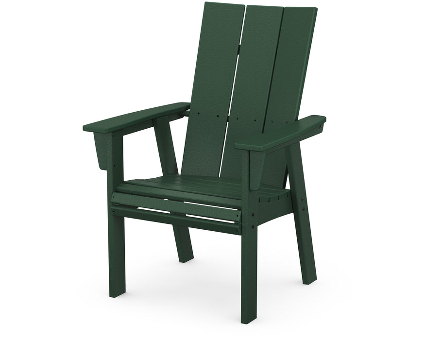 POLYWOOD Modern Curveback Adirondack Dining Chair in Green