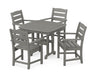 POLYWOOD Lakeside 5-Piece Arm Chair Dining Set in Slate Grey