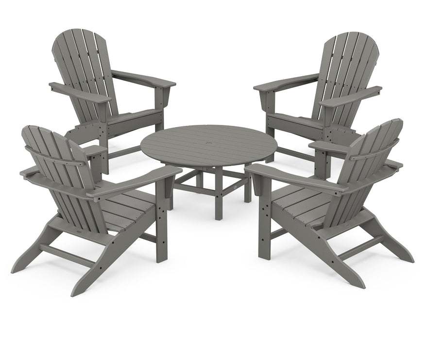 POLYWOOD South Beach 5-Piece Conversation Group in Slate Grey
