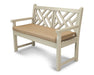 POLYWOOD Chippendale 48" Bench with Seat Cushion in Sand with Sesame fabric