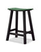 POLYWOOD® Contempo 24" Saddle Counter Stool in Black / Green