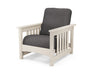 POLYWOOD Mission Chair in Teak with Dune Burlap fabric