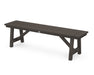 POLYWOOD Rustic Farmhouse 60" Backless Bench in Vintage Coffee