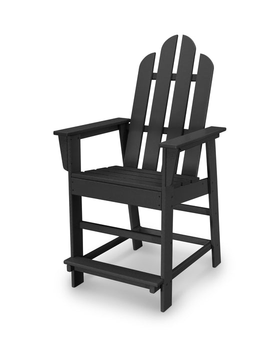 POLYWOOD Long Island Counter Chair in Black