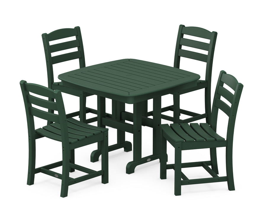 POLYWOOD La Casa Café 5-Piece Side Chair Dining Set in Green