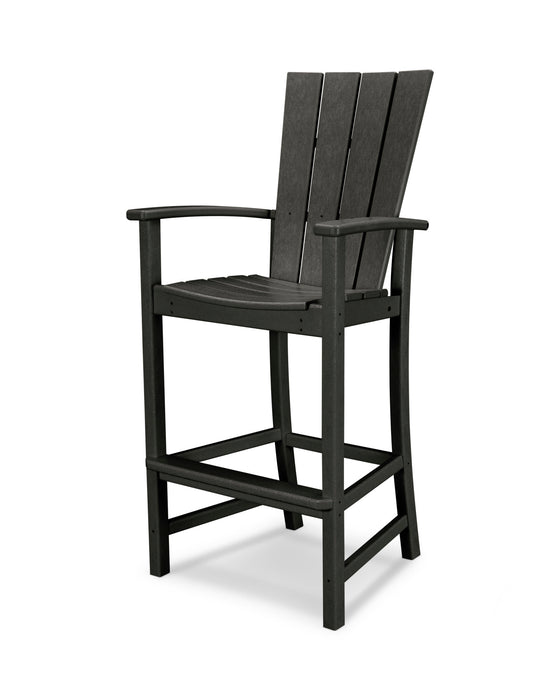 POLYWOOD Quattro Adirondack Bar Chair in Black