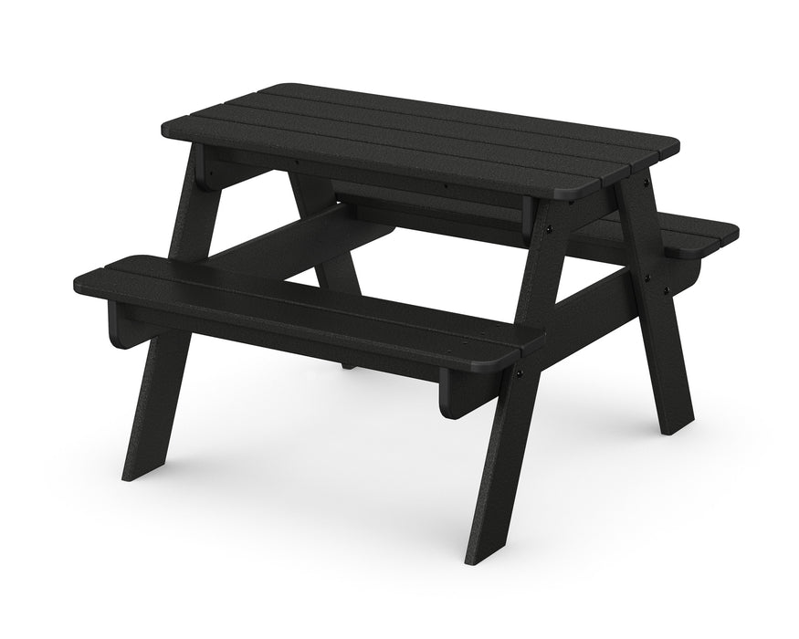 POLYWOOD Kids Outdoor Picnic Table in Black
