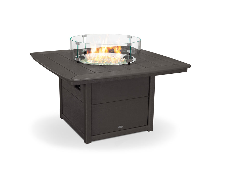 POLYWOOD Nautical 42" Fire Pit Table in Vintage Coffee