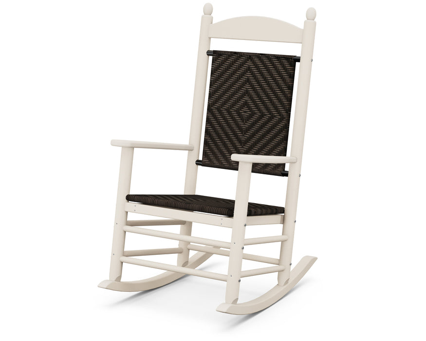 POLYWOOD Jefferson Woven Rocking Chair in Sand / Cahaba