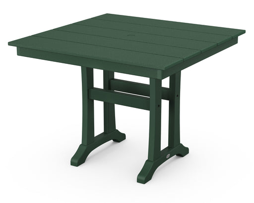 POLYWOOD Farmhouse Trestle 37" Dining Table in Green