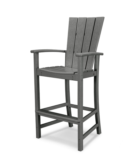 POLYWOOD Quattro Adirondack Bar Chair in Slate Grey