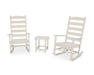 POLYWOOD Shaker 3-Piece Porch Rocking Chair Set in Sand