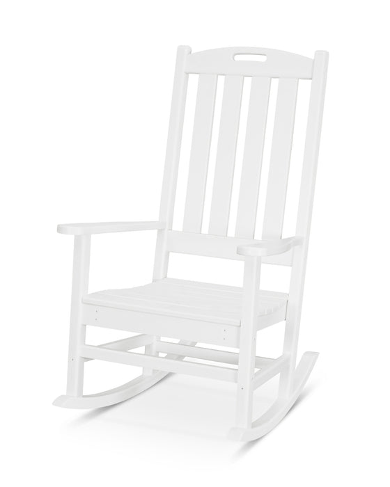 POLYWOOD Nautical Porch Rocking Chair in White