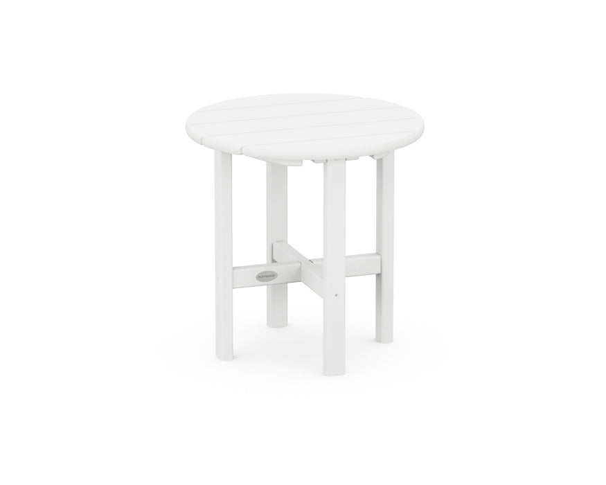 POLYWOOD Round 18" Side Table in White