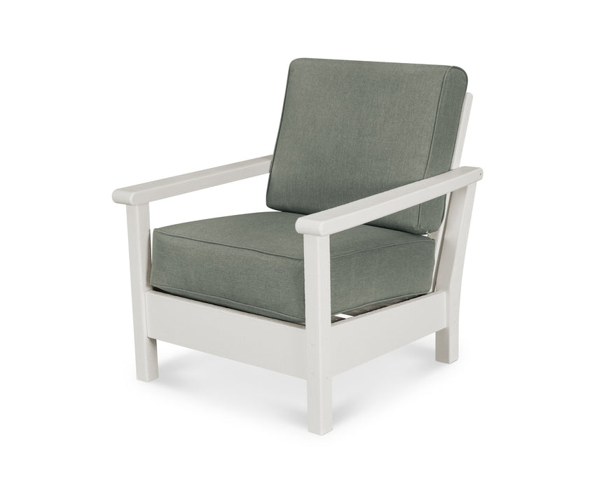 POLYWOOD Harbour Deep Seating Chair in Vintage Sahara with Cast Sage fabric