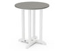 POLYWOOD® Contempo 24" Round Dining Table in White / Grey