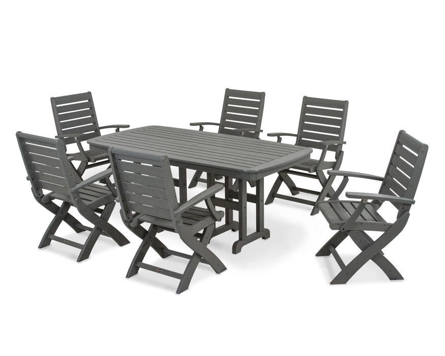 POLYWOOD Signature 7-Piece Dining Set in Slate Grey