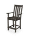 POLYWOOD Vineyard Counter Arm Chair in Vintage Coffee