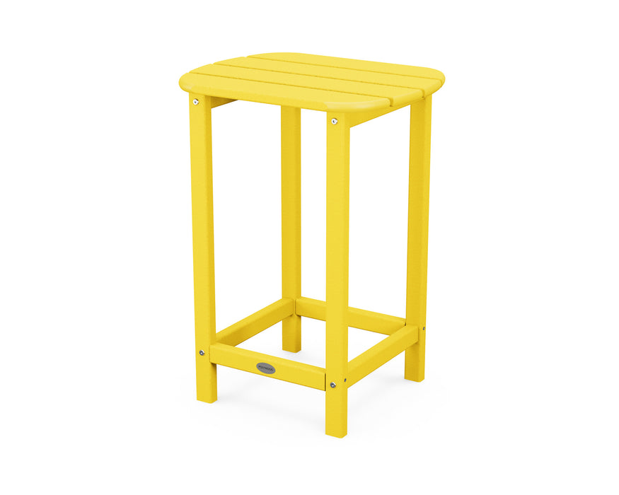 POLYWOOD South Beach 26" Counter Side Table in Lemon