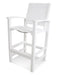 POLYWOOD Coastal Bar Chair in White with White fabric