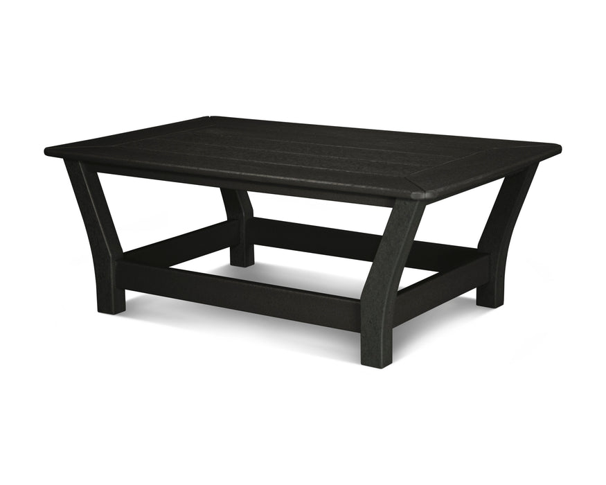 POLYWOOD Harbour Slat Coffee Table in Black