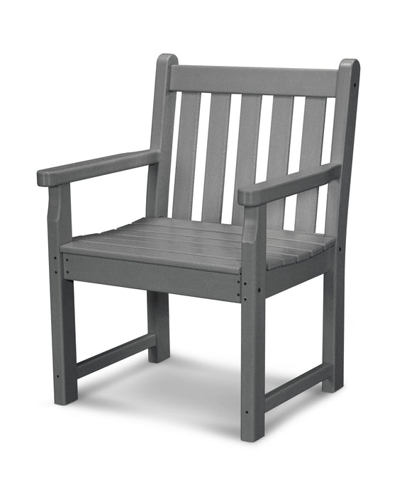 POLYWOOD Traditional Garden Arm Chair in Slate Grey