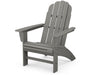 POLYWOOD Vineyard Curveback Adirondack Chair in Slate Grey