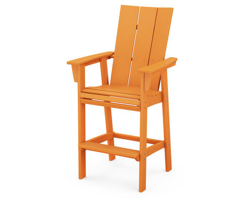POLYWOOD® Modern Curveback Adirondack Bar Chair in Tangerine