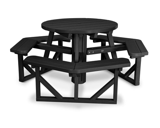 POLYWOOD Park 36" Round Picnic Table in Black