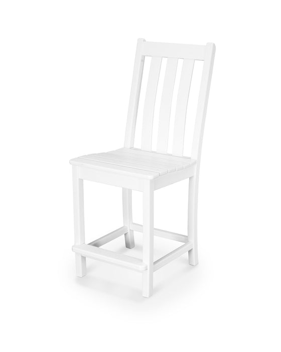 POLYWOOD Vineyard Counter Side Chair in White