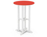 POLYWOOD® Contempo 24" Round Counter Table in White / Sunset Red