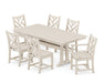 POLYWOOD Chippendale 7-Piece Farmhouse Trestle Dining Set in Sand