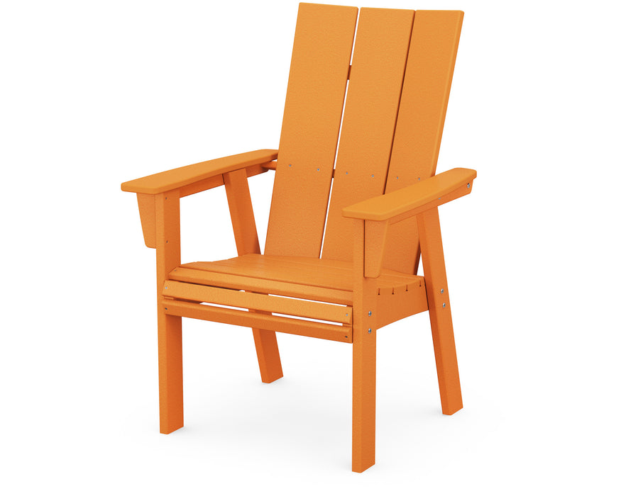 POLYWOOD Modern Curveback Adirondack Dining Chair in Tangerine