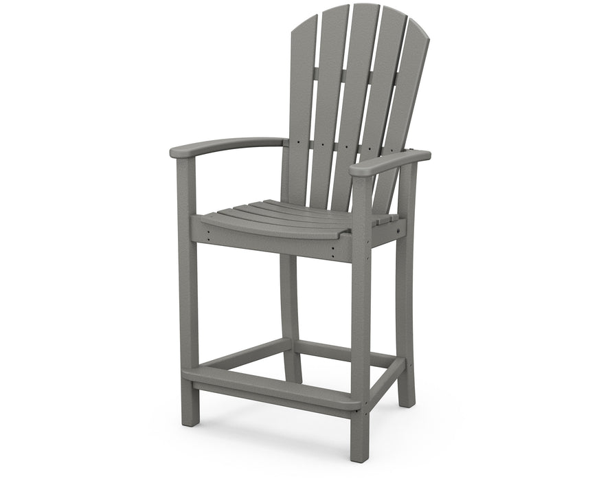 POLYWOOD Palm Coast Counter Chair in Slate Grey
