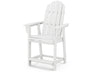 POLYWOOD® Vineyard Curveback Adirondack Counter Chair in White
