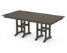 POLYWOOD Farmhouse 37" x 72" Dining Table in Vintage Coffee