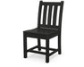 POLYWOOD Traditional Garden Dining Side Chair in Black